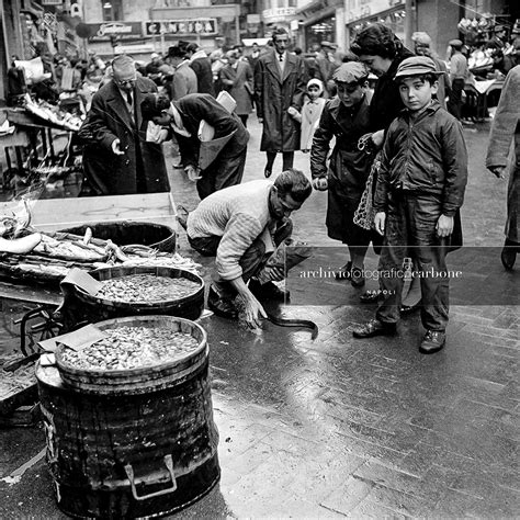 Napoli Archivio Fotografico Carbone Via Santa Brigida Con Il