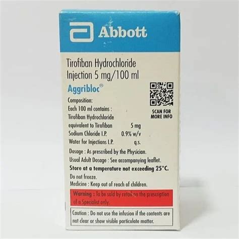 Tirofiban Hydrochloride Injection Strength 0 25mg Ml At Rs 1200 Vial