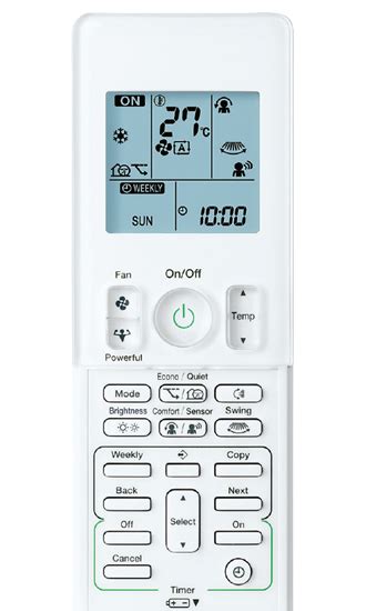 Daikin Control Panel Symbols