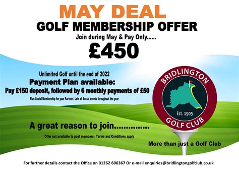 Join Today.......Special Membership Offer - Bridlington Golf Club