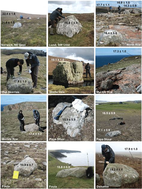 Field Photographs And Be Tcn Exposure Ages Of Samples From Shetland