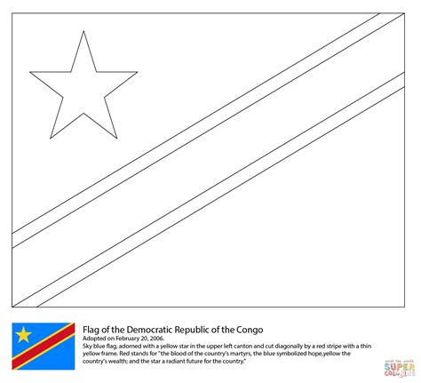 Dibujo de Bandera de La República Democrática del Congo para colorear ...