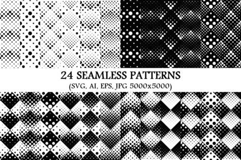 24 Seamless Dot Patterns Graphic By Davidzydd · Creative Fabrica