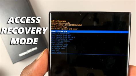 How To Access Recovery Mode On Samsung Galaxy S S S Ultra Youtube