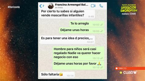 Bombazo en Horizonte La conversación entre Francina Armengol y