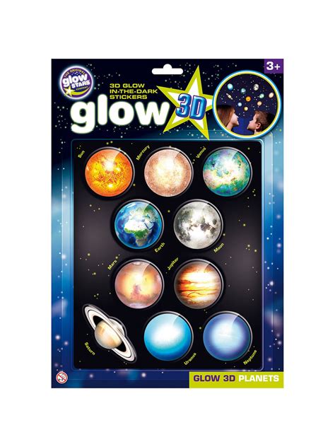 Cosmic Glow In The Dark 3D Planets Set At John Lewis Partners Glow