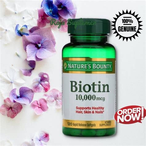 Jual Nature S Bounty Biotin Mcg Rapid Release Softgels