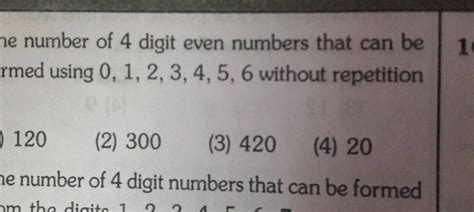 Number Of Digit Even Numbers That Can Be Rmed Using