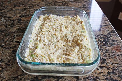 Cheesy Chicken And Rice Casserole With Potato Chip Topping