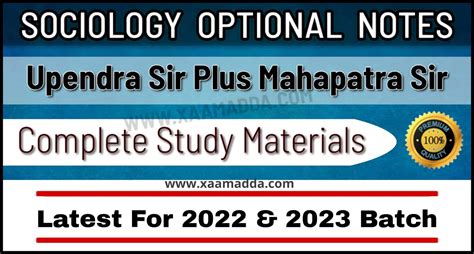 Sociology Optional Notes For UPSC IAS 2023 Preparation Everything You