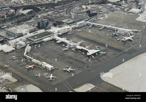 Aerial View Of Glasgow International Airport Scotland Stock Photo Alamy