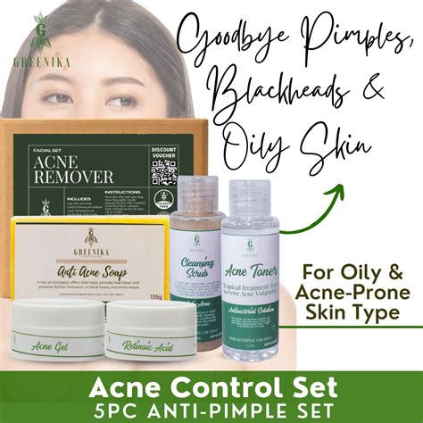 [ Acne Treatment Control Set ] Greenika Acne Control Set 5pc Set For