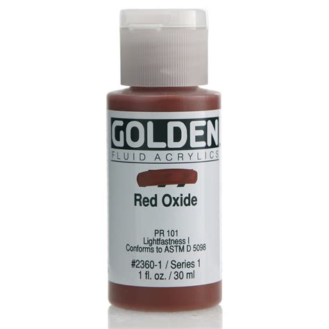 Golden Fluid Acrylics 30 Ml 2360 Red Oxide Panduro