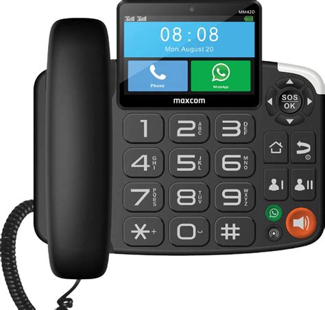 Maxcom MM42D Vaste Telefoon Met Simkaart 4G Dual Sim Grote Knoppen