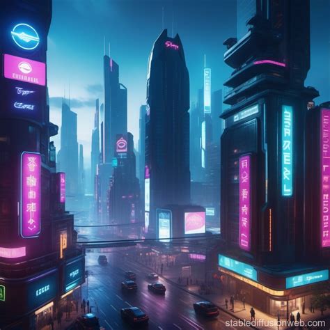 Cyberpunk City Concept Art by Sparth | Stable Diffusion Online