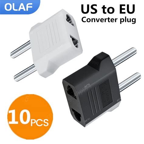 Pces Ue Euro Kr Plug Adaptador Eua Para Ue Plugue Adaptador De