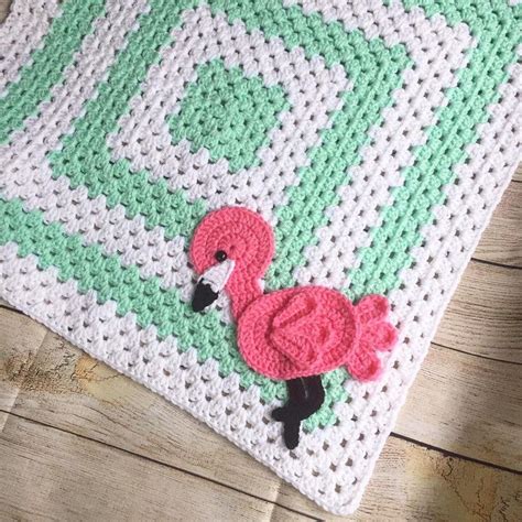 Baby Flamingo Blanket Baby Shower T Flamingo Etsy Crochet