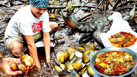 Tak Disangka Lumpurnya Jadi Sarang KERANG Dan KEPITING BAKAU Di Masak