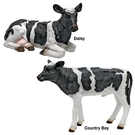 Cow Statue - Set Of 2 | Animal statues, Cow, Garden statues