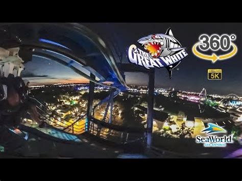 Vr K Great White Roller Coaster At Night Front Row Pov Seaworld