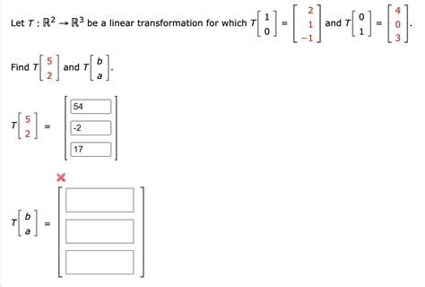 Solved Let T R2→r3 Be A Linear Transformation For Which