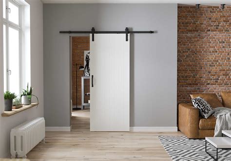 DRZWI BIAŁE SYSTEM PRZESUWNY TYPU BARN DOOR LOFT 70 80 90 100