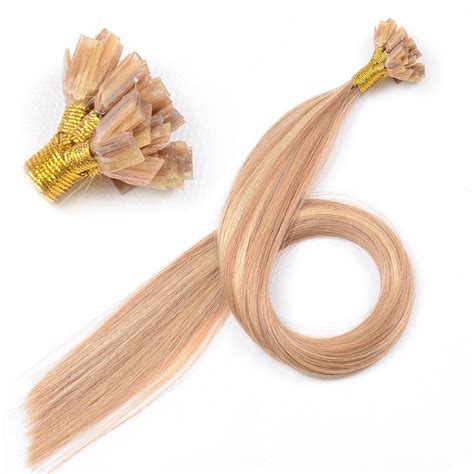 Double Drawn Human Remy Hair Flat Keratin Tip Hair European Human Hair