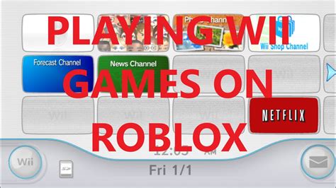 Playing Wii Games On Roblox YouTube