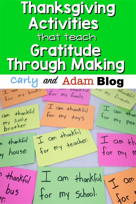Thanksgiving Activities that Teach Gratitude Through Making — Carly and ...