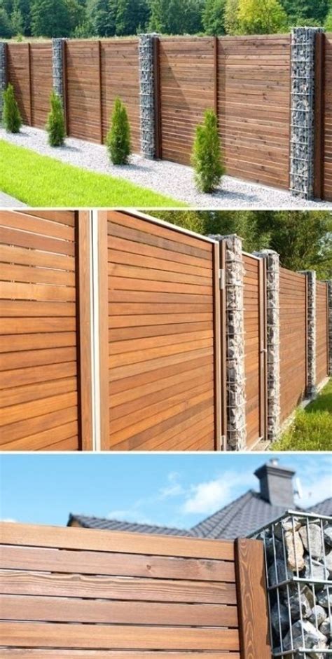 The Different Types Of Wooden Fences In Various Stages Of Construction