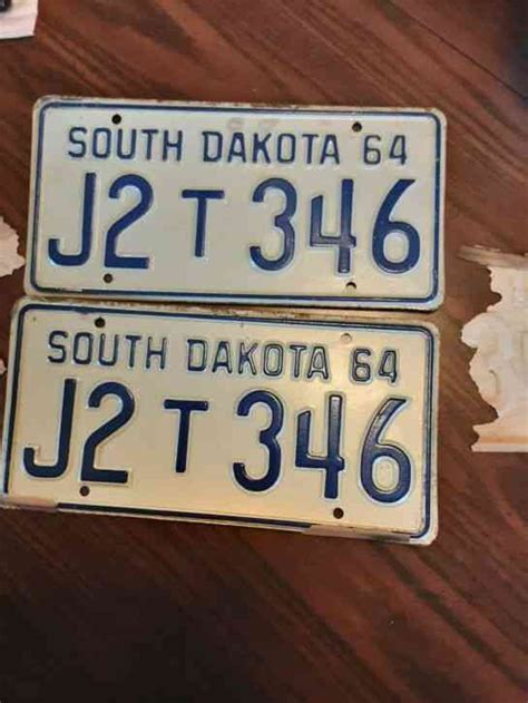 Authentic Antique And Classic South Dakota Us License Plates