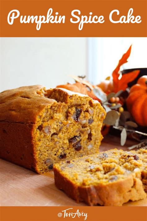 Pumpkin Spice Cake A Sweet Loaf Cake With Pumpkin Raisins Cinnamon And Spices Toriavey