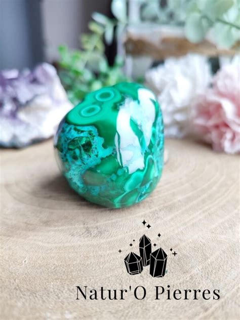 Malachite Et Chrysocolle Du Congo Gr Aa Forme Libre Polie