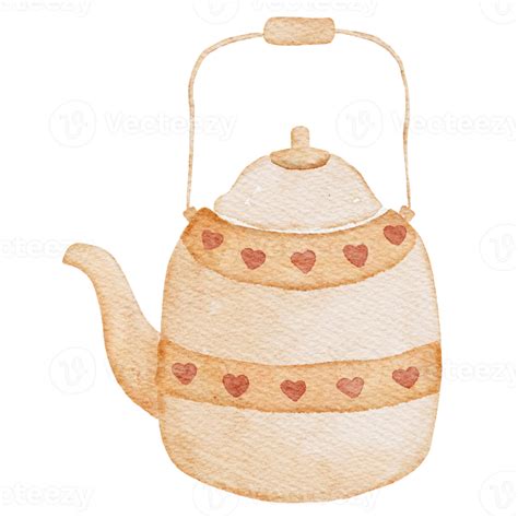 Teapot Watercolor Illustration 13166101 PNG