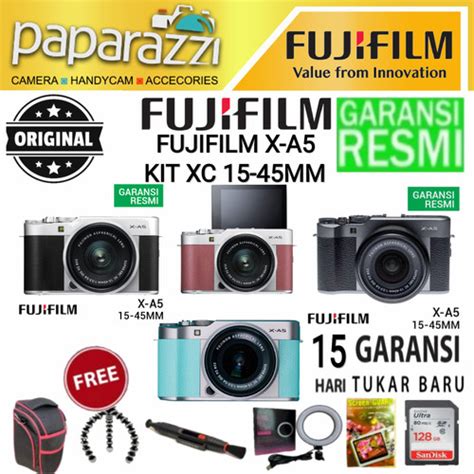 Jual FUJIFILM X A5 KIT 15 45MM OIS PZ KAMERA FUJIFILM XA5 KIT XC 15