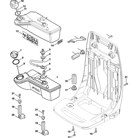 Fuel Tank Av System Assembly For Stihl Sr430 Z Mistblowers Lands Engineers