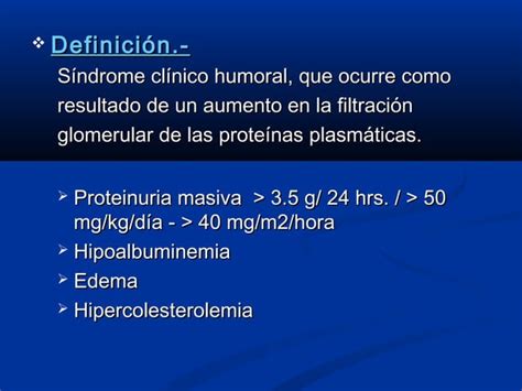 Sindrome Nefrotico PPT Descarga Gratuita