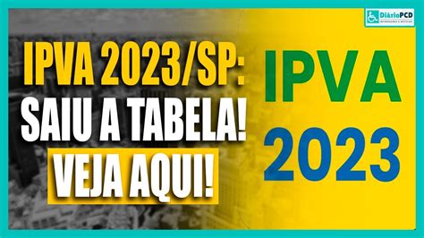 Ipva Sp Saiu A Tabela Veja Aqui Youtube