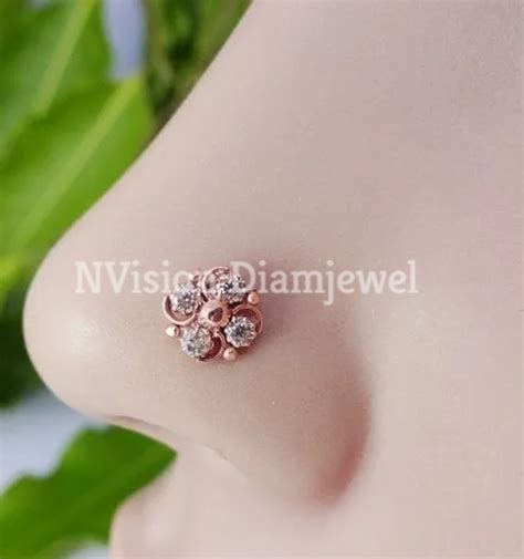 Real Diamonds Round Diamond Nose Pin Weight 1 Gms At Rs 17000 In Mumbai