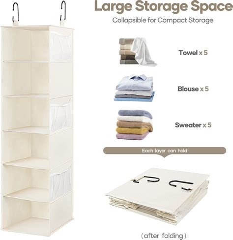 Hanging Closet Hanging Storage Shelves Organizer and Storage Shelf ...