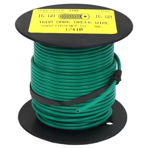 Gauge Dark Green General Purpose Primary Wire Rogo Fastener