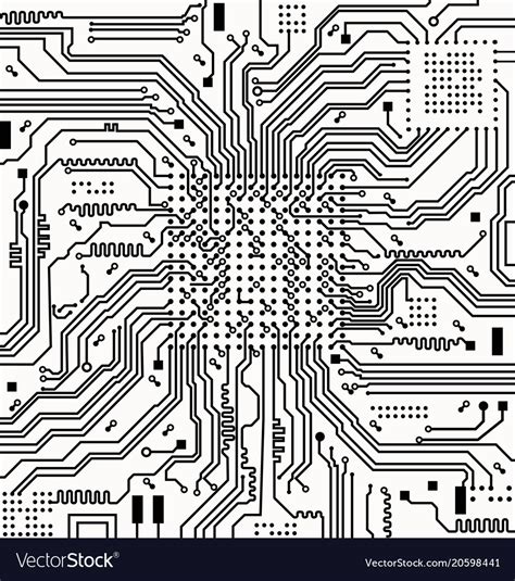 High Tech Electronic Circuit Board Royalty Free Vector Image