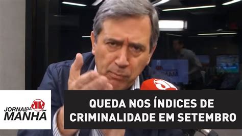 Estado de SP registra queda nos índices de criminalidade em setembro