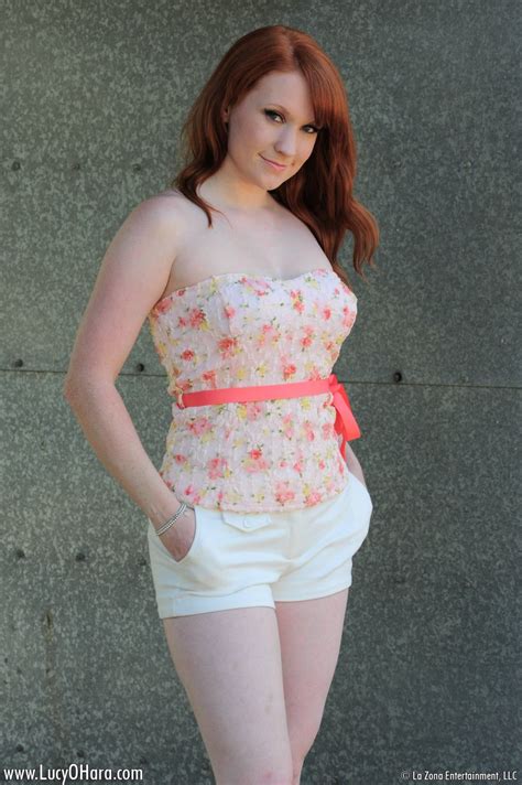 Busty Redhead Lucy Strips Outside Porn Pictures XXX Photos Sex Images