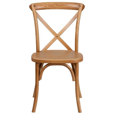 Hercules Series Stackable Oak Wood Cross Back Chair Wholesale Bar