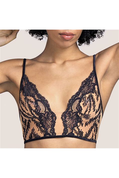 Black Wireless Bra Andres Sarda Sales Black Lace Lingerie Unas1