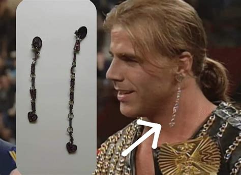 WWE 1994 Earrings Of Shawn Michael And Poster Collection With Signature