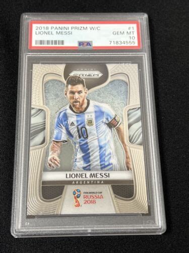 2018 Panini Prizm World Cup Lionel Messi PSA 10 GEMArgentina Paris