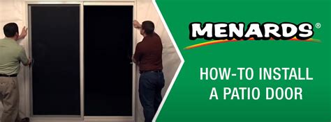 How To Install A Patio Door At Menards