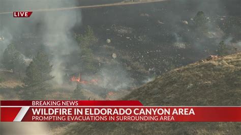 Wildfire In Eldorado Canyon Area Youtube